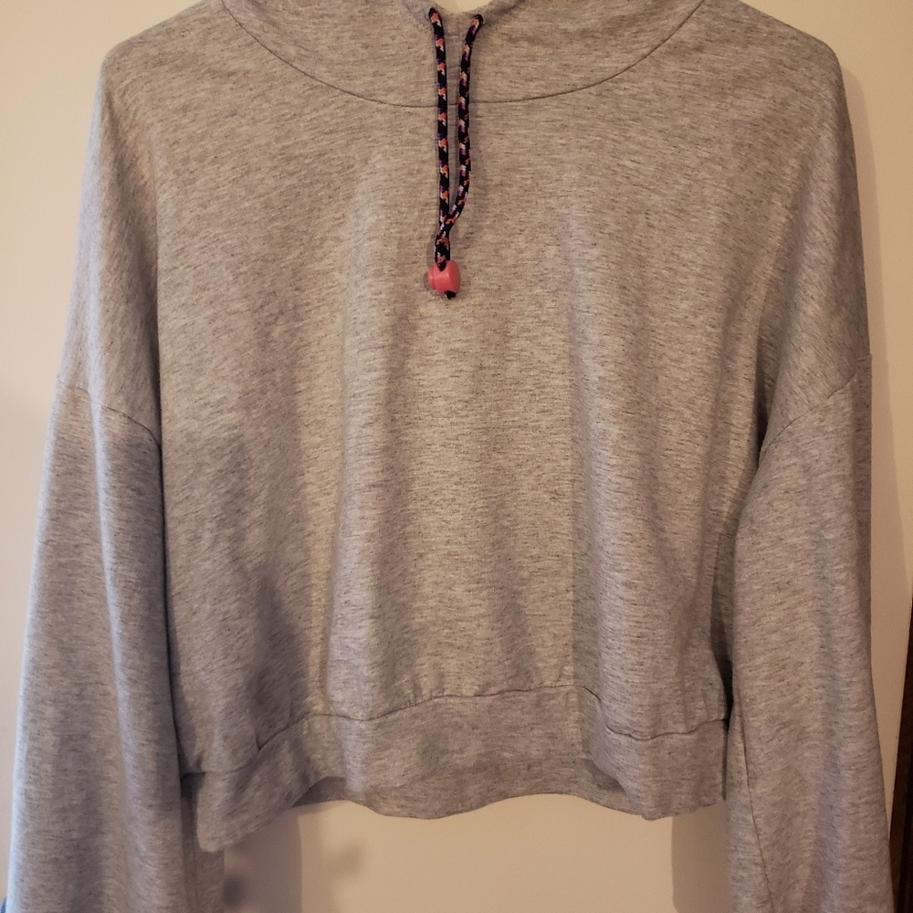 Grey cropped hoodie